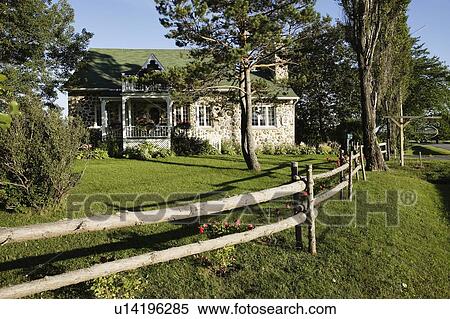 View of house, B&B, Bas-Saint-Laurent region, Quebec, Canada. View Large Photo Image Stock Photography - View of house, B&B, Bas-Saint-Laurent region, Quebec, Canada.. Fotosearch