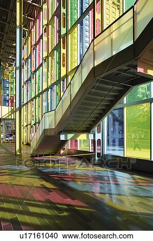 Stock Image - View of Palais des Congres de Montreal, Montreal Convention Centre, Quebec, Canada. Fotosearch