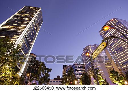 View of Square Victoria, Stock Exchange Tower at left and buildings, Quebec, Canada View Large Photo Image Stock Image - View of Square Victoria, Stock Exchange Tower at left and buildings, Quebec, Canada. Fotosearch