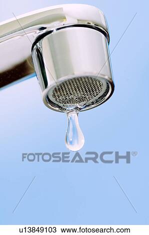 Water drips from kitchen tap. View Large Photo Image Stock Image - Water drips from kitchen tap.. Fotosearch