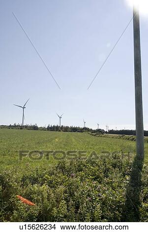 Wind turbines, near East Point, Prince Edward Island View Large Photo Image Picture - Wind turbines, near East Point, Prince Edward Island. Fotosearch