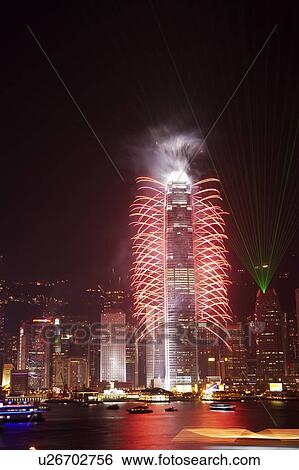 2007 New Years Eve Fireworks Celebration, Hong Kong, Hong Kong Island skyline at night View Large Photo Image Stock Photograph - 2007 New Years Eve Fireworks Celebration, Hong Kong, Hong Kong Island skyline at night. Fotosearch