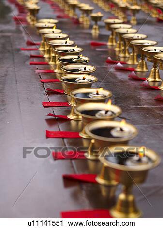Devotional Candles, Sichuan Province, China, Close up View Large Photo Image Stock Image - Devotional Candles, Sichuan Province, China, Close up. Fotosearch