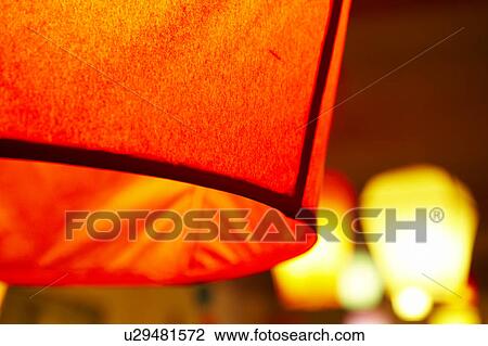 Stock Image - Heavenly Lantern Close-up, Taipei, Taiwan. Fotosearch