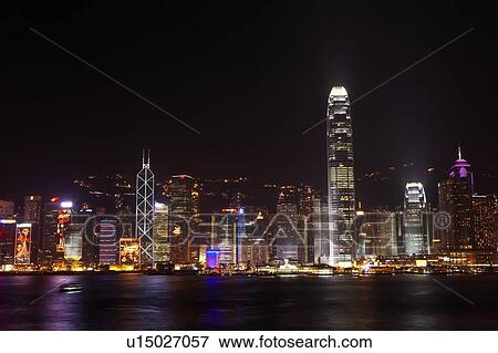 Hong Kong Victoria Harbour and city skyline View Large Photo Image Stock Photo - Hong Kong Victoria Harbour and city skyline. Fotosearch