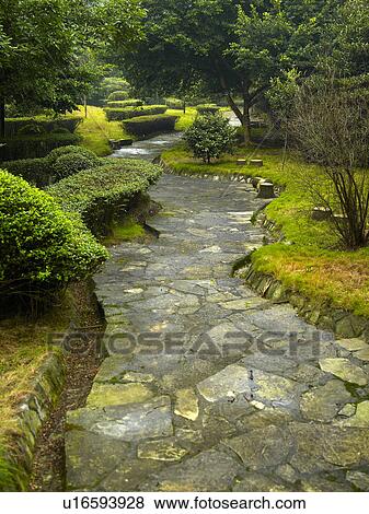 Path in Garden, Leshan, Sichuan Province, Peoples Republic of China View Large Photo Image Stock Photo - Path in Garden, Leshan, Sichuan Province, Peoples Republic of China. Fotosearch
