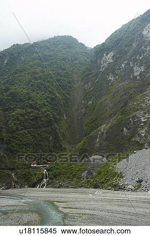Waterfall, Changshun Tzu water temple, Taroko Gorge National Park, Hualien County, Taiwan, Asia View Large Photo Image Stock Photography - Waterfall, Changshun Tzu water temple, Taroko Gorge National Park, Hualien County, Taiwan, Asia. Fotosearch