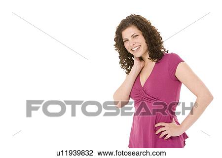 Stock Image - Portrait Of Woman Smiling . Fotosearch