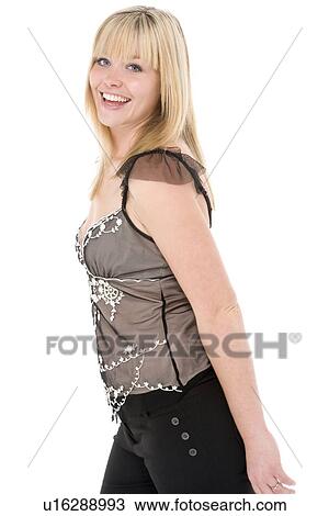 Stock Image - Portrait Of Woman Smiling . Fotosearch