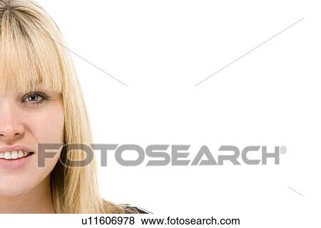 Stock Photo - Portrait Of Woman Smiling . Fotosearch