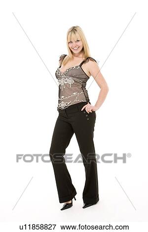 Stock Photo - Portrait Of Woman Smiling. Fotosearch