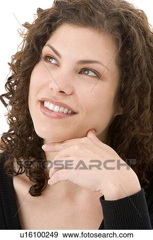 Stock Photo - Portrait Of Woman Smiling . Fotosearch