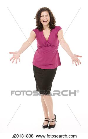 Stock Photo - Portrait Of Woman Smiling . Fotosearch