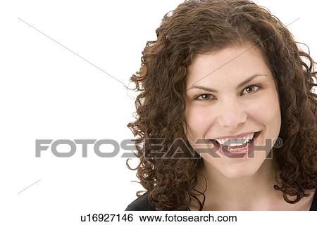 Portrait Of Woman Smiling View Large Photo Image Stock Photograph - Portrait Of Woman Smiling . Fotosearch