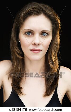 Head and shoulders portrait of serious young adult caucasian female. View Large Photo Image Stock Photography - Head and shoulders portrait of serious young adult caucasian female.. Fotosearch
