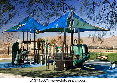 Contemporary playground with sun shades View Large Photo Image Stock Image - Contemporary playground with sun shades. Fotosearch