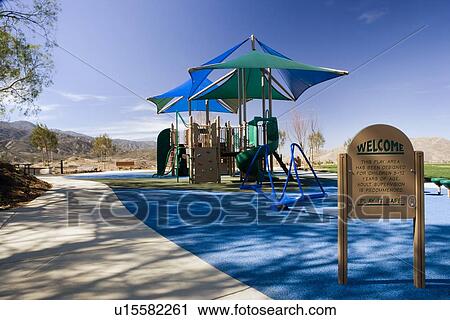 Contemporary playground with sun shades View Large Photo Image Stock Image - Contemporary playground with sun shades. Fotosearch