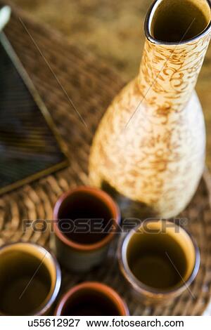 Contemporary saki set View Large Photo Image Stock Photo - Contemporary saki set. Fotosearch