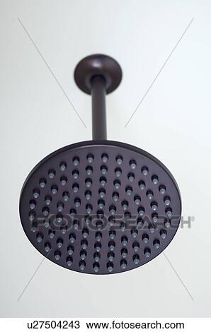 Stock Image - Detail contemporary shower head. Fotosearch