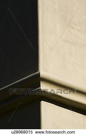 Stock Photography - Detail corner of exterior wall. Fotosearch