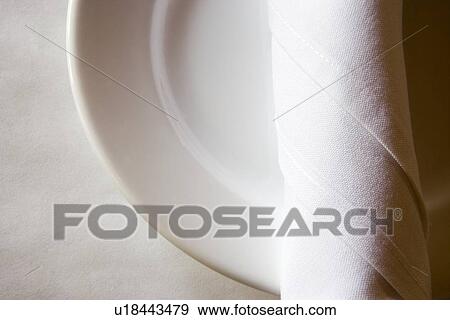 Detail of cloth napkin on plate View Large Photo Image Stock Photo - Detail of cloth napkin on plate. Fotosearch