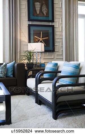 Detail of contemporary living room View Large Photo Image Picture - Detail of contemporary living room. Fotosearch