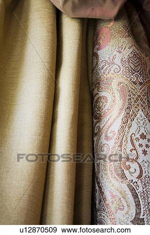 Stock Photo - Detail of elegant drapes. Fotosearch