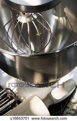 Detail of mixing bowl in classic stand mixer View Large Photo Image Stock Image - Detail of mixing bowl in classic stand mixer. Fotosearch