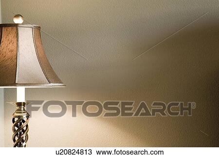 Detail of ornate floor lamp with shade View Large Photo Image Stock Image - Detail of ornate floor lamp with shade. Fotosearch