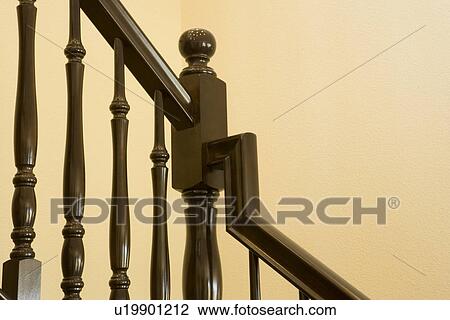 Detail staircase handrail View Large Photo Image Stock Image - Detail staircase handrail. Fotosearch