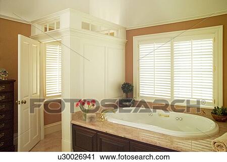 Detail traditional bathroom with marble around Jacuzzi tub View Large Photo Image Stock Image - Detail traditional bathroom with marble around Jacuzzi tub. Fotosearch
