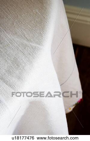 Detail white tablecloth View Large Photo Image Stock Photograph - Detail white tablecloth. Fotosearch