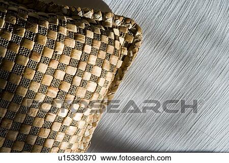 Stock Image - Detail Woven throw pillow. Fotosearch