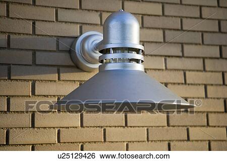 industrial style exterior wall light on brick wall View Large Photo Image Stock Photograph - industrial style exterior wall light on brick wall. Fotosearch