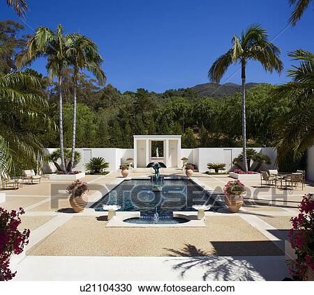 Large elegant swimming pool with statue View Large Photo Image Stock Image - Large elegant swimming pool with statue. Fotosearch