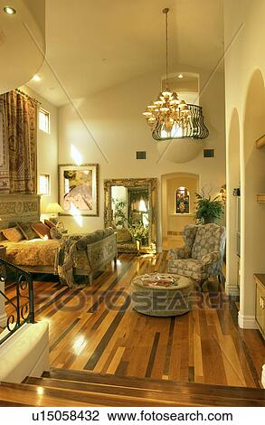 Master bedroom with Eucalyptus hardwood floors View Large Photo Image Stock Image - Master bedroom with Eucalyptus hardwood floors. Fotosearch