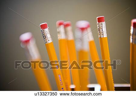 Pencils in pencil holder View Large Photo Image Stock Image - Pencils in pencil holder. Fotosearch