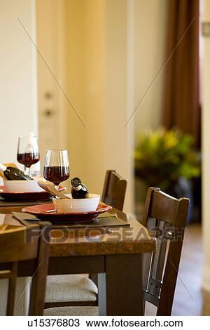 Place setting with bowl plate and wine glass View Large Photo Image Stock Image - Place setting with bowl plate and wine glass. Fotosearch