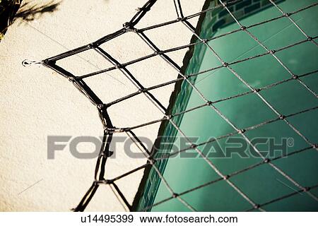 Safety net over swimming pool View Large Photo Image Stock Photo - Safety net over swimming pool. Fotosearch