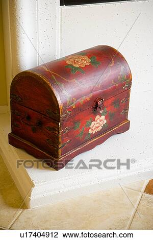 Small red decorative chest View Large Photo Image Stock Image - Small red decorative chest. Fotosearch
