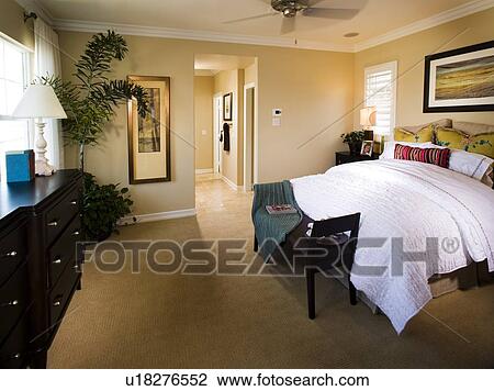 Stock Image - Traditional master bedroom. Fotosearch