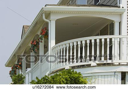 View from outside front porch of Victorian home View Large Photo Image Picture - View from outside front porch of Victorian home. Fotosearch