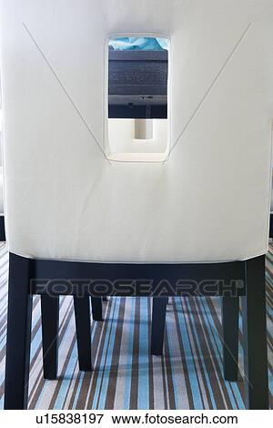 View of back of contemporary dining chair View Large Photo Image Stock Photo - View of back of contemporary dining chair. Fotosearch