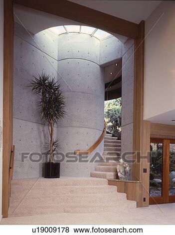 Winding staircase around concrete wall View Large Photo Image Stock Photo - Winding staircase around concrete wall. Fotosearch