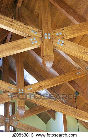 Wooden ceiling beam detail View Large Photo Image Stock Image - Wooden ceiling beam detail. Fotosearch