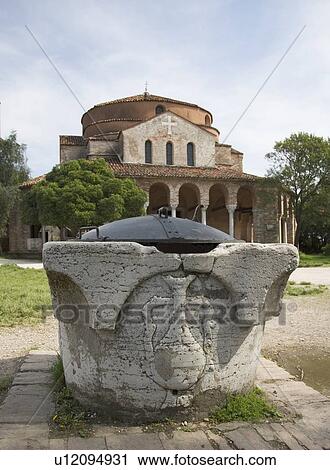 Stock Image - 11th century Church of Santa Fosca Torcello Italy. Fotosearch
