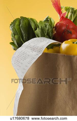 A full bag of groceries View Large Photo Image Stock Photo - A full bag of groceries. Fotosearch