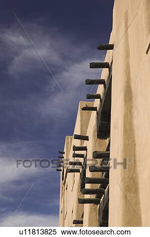 Stock Photography - Adobe building in Santa Fe, New Mexico. Fotosearch