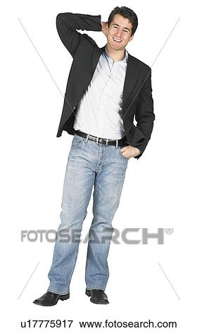 An average guy in jeans View Large Photo Image Stock Photo - An average guy in jeans. Fotosearch