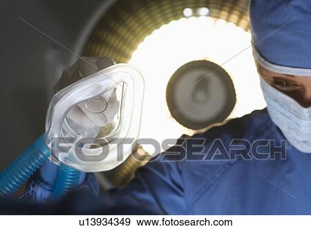 Stock Photo - Anesthesiologist at work. Fotosearch